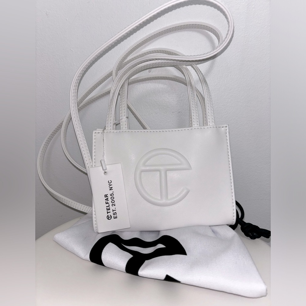 Small Telfar bag in white